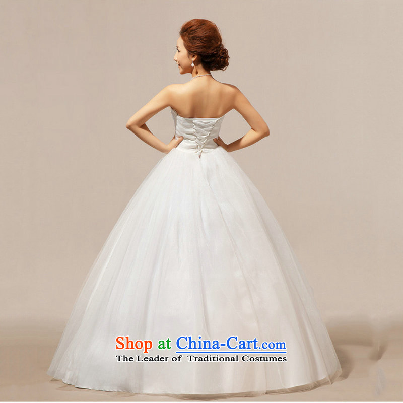 Optimize Hong-bride stylish wedding dresses and chest of large thin graphics Korean lace princess wedding XS7164 m White L, Optimize Hong shopping on the Internet has been pressed.