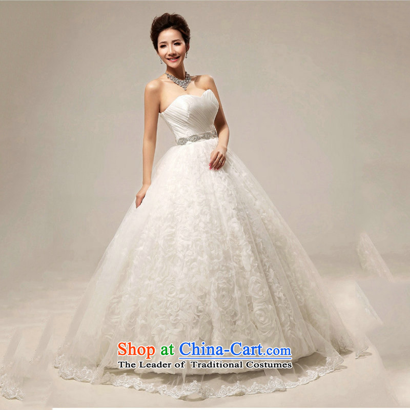Optimize video 2015 Summer Korean sweet bon bon wedding dresses packages to align the shoulder lace wedding XS7105 m White XXL, optimize Philip Wong , , , shopping on the Internet