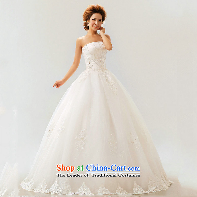 Optimize Hong-wedding dresses new 2014 Spring/Summer stylish marriages Korean wiping the chest straps to align the large diamond XS7086 female m White XL, Optimize Hong shopping on the Internet has been pressed.