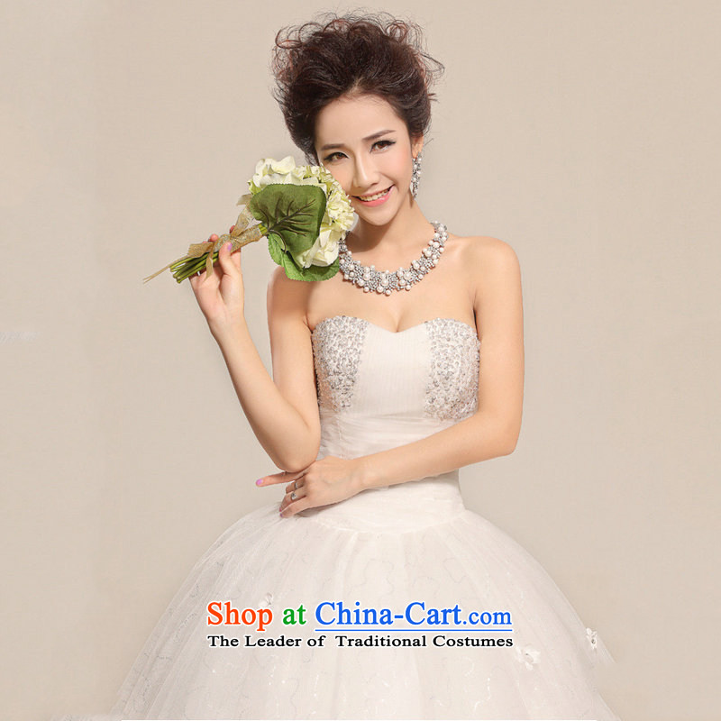 Optimize video sexy sweet chest Ultra video is wiped Foutune of Korean version of pure white large petticoats wedding XS7076 white L, Optimize Hong shopping on the Internet has been pressed.