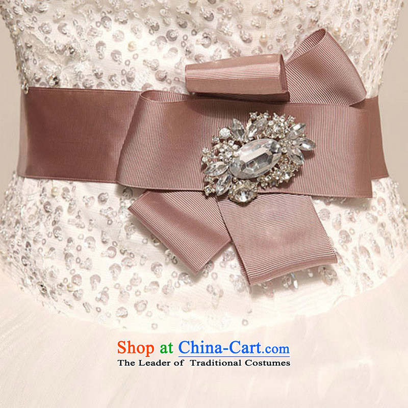 Optimize the new 2013 Hong-cardioid anointed Chest Flower waist waves Fung skirt wedding dress XS7081 White M, Optimize Hong shopping on the Internet has been pressed.