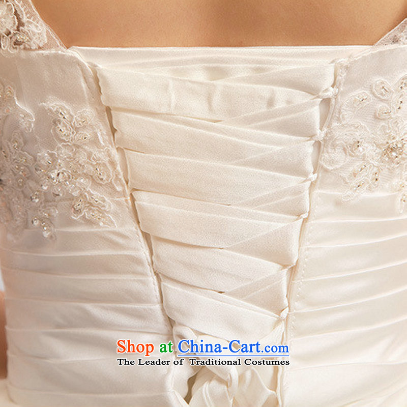 Optimize video version won thin shoulders wedding straps lace a field to align the shoulder bride wedding dress XS7088 m White L, Optimize Hong shopping on the Internet has been pressed.