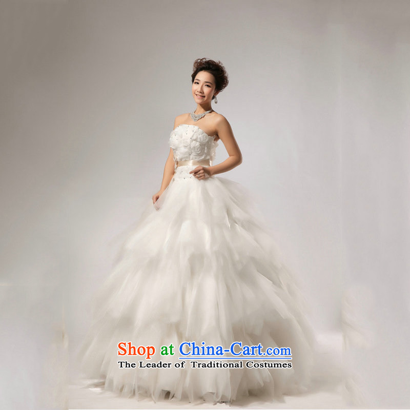 Optimize Hong-wedding dresses new 2014 Spring/Summer stylish marriages Korean wiping the chest straps to align the large diamond XS7087 female m White L, Optimize Hong shopping on the Internet has been pressed.