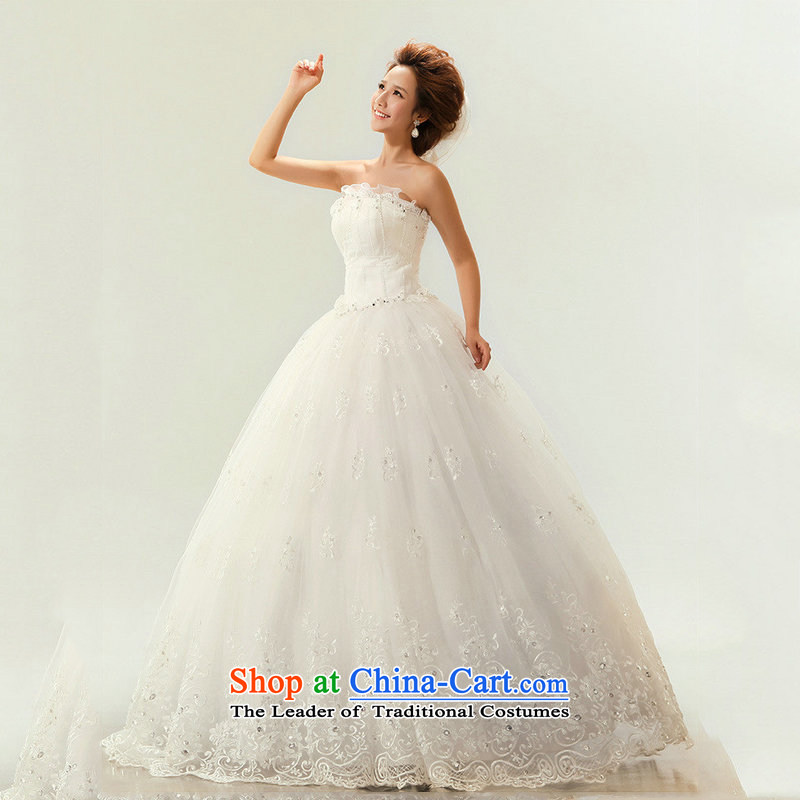 Optimize Hong-wedding dresses new 2014 Summer Korean brides to align the white slim body diamond anointed chest XS7091 Ms. m White XL, Optimize Hong shopping on the Internet has been pressed.