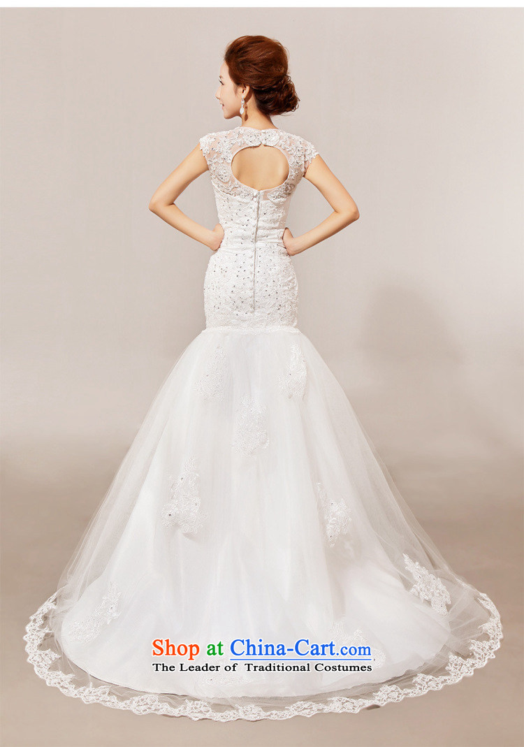 Optimize Hong-wedding dresses new Word 2014 winter stylish shoulder tail crowsfoot Korean brides-Sau San shoulder type graphics thin white L m pictures XS7096, prices, brand platters! The elections are supplied in the national character of distribution, so action, buy now enjoy more preferential! As soon as possible.