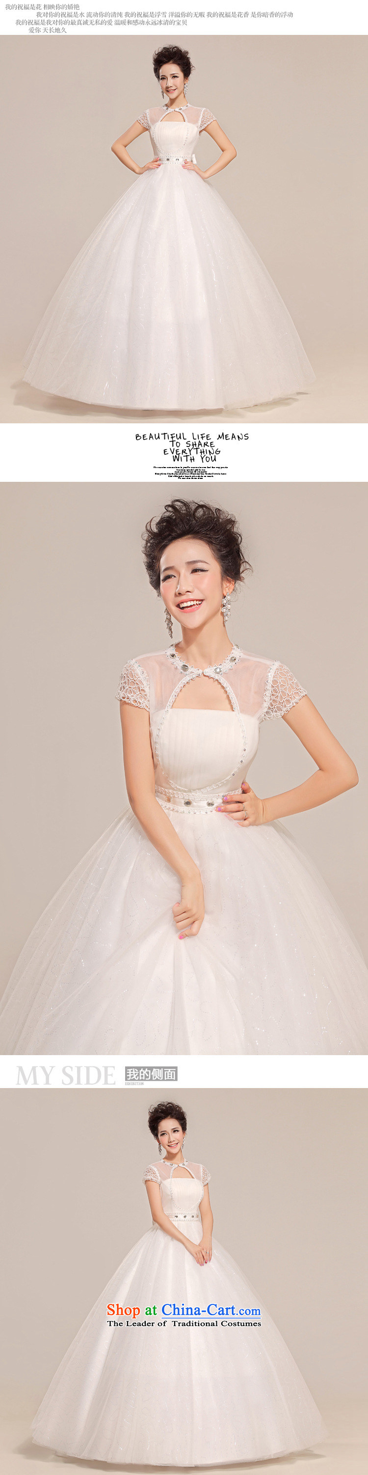 Optimize Hong-wedding dresses 2014 new Korean sweet fresh flowers package shoulder round-neck collar align bon bon skirt to bind with wedding pictures, white L XS7104 price, brand platters! The elections are supplied in the national character of distribution, so action, buy now enjoy more preferential! As soon as possible.