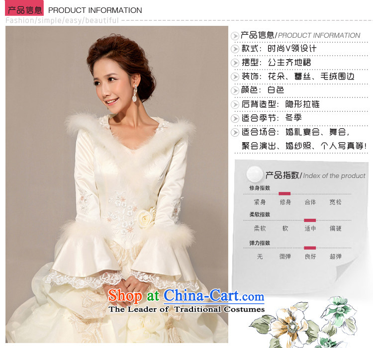 Baby bride winter wedding Princess Bride to align the long-sleeved wedding dresses 2014 new winter) cotton wedding incense fashionable color L picture, prices, brand platters! The elections are supplied in the national character of distribution, so action, buy now enjoy more preferential! As soon as possible.