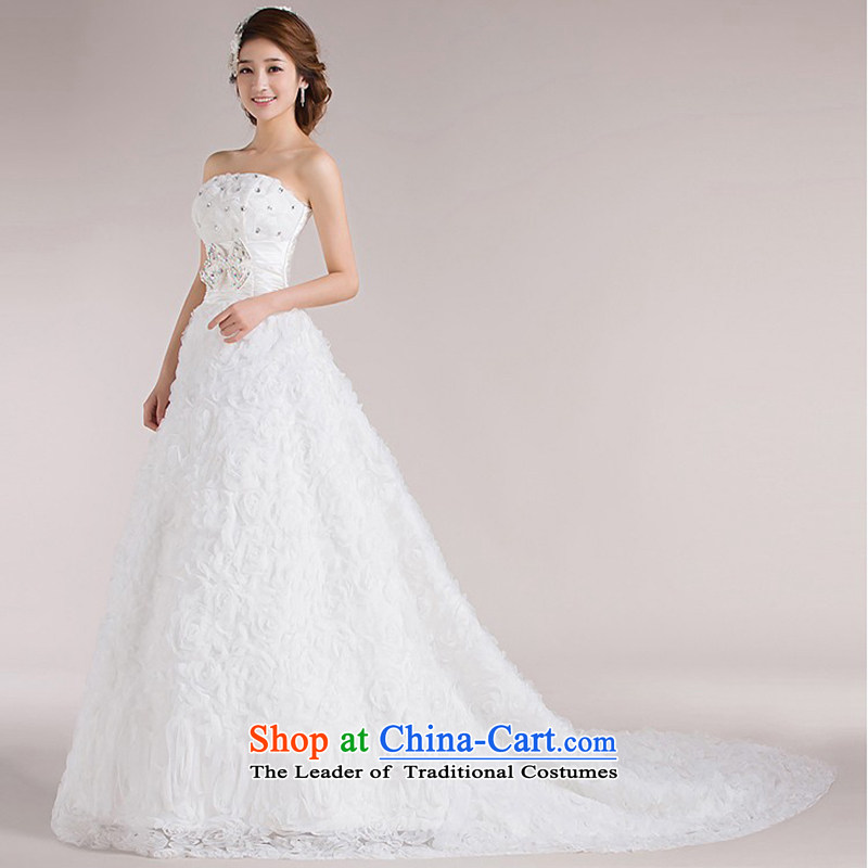 Embroidered Bride Spring 2015 is recommended retro straps Sau San bon bon Korean wedding dresses trailing white, tailor-made does not allow, embroidered bride shopping on the Internet has been pressed.