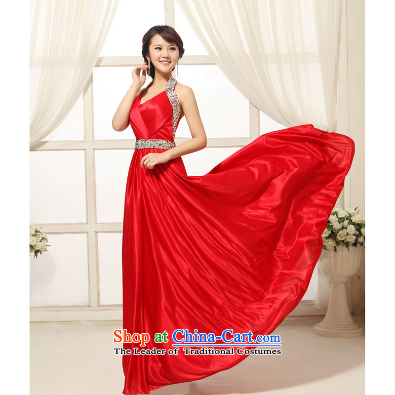 Elegant red wall studs on-chip beads also long large bride wedding dress bows services banquet evening dresses RED M, Charlene Choi Spirit (yanling) , , , shopping on the Internet