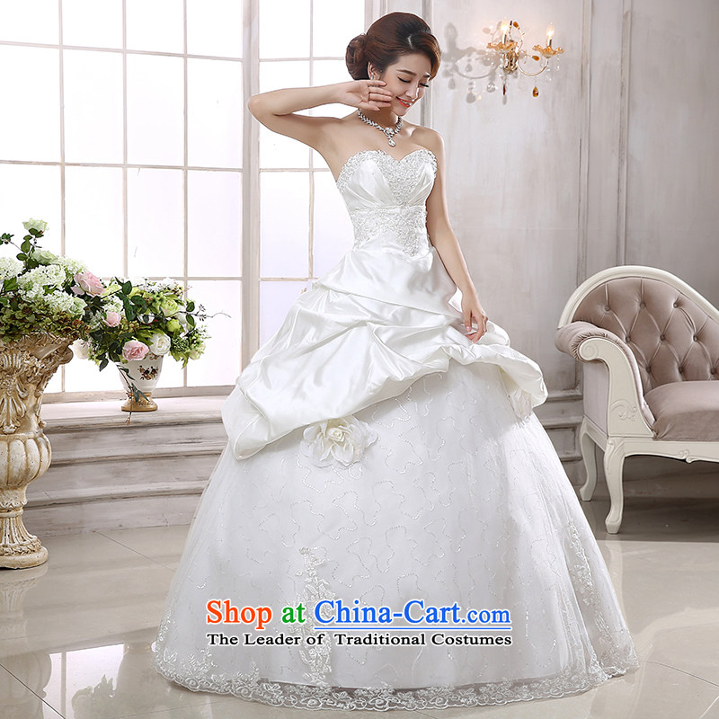 Embroidered Bride Korean is wiping the chest sweet Princess Korean style wedding to align the wedding white made does not allow, embroidered bride shopping on the Internet has been pressed.