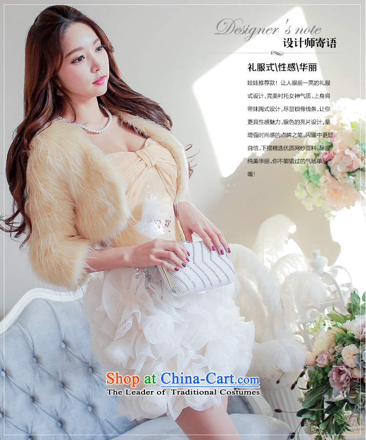 Evening dress pink large doll winter beige of floral decorations dresses dress S39ZJ beige M picture, prices, brand platters! The elections are supplied in the national character of distribution, so action, buy now enjoy more preferential! As soon as possible.