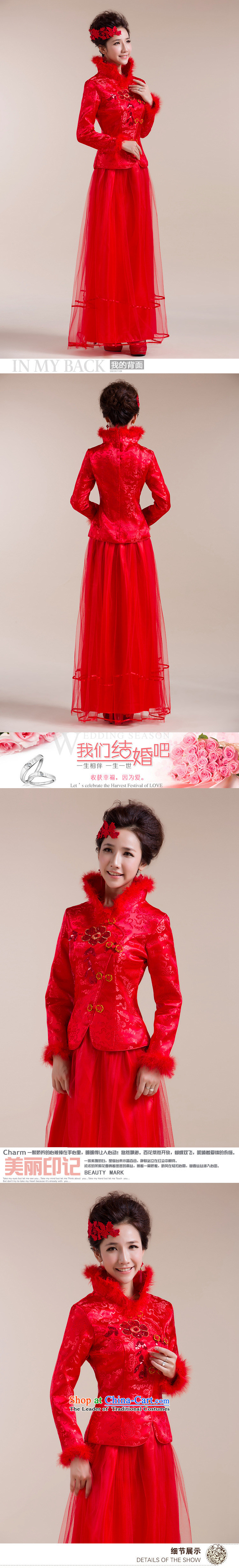 There is also a grand new optimized fluff Mock-neck multiple layers of gossamer dragging chest flower embroidery Tang Gown wedding dress XS7148 RED M picture, prices, brand platters! The elections are supplied in the national character of distribution, so action, buy now enjoy more preferential! As soon as possible.
