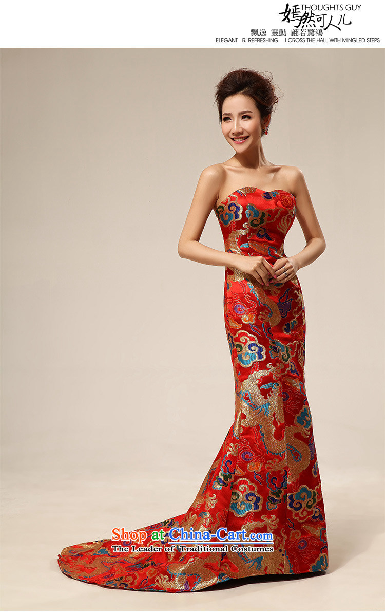 There is also a grand new optimized dragon robe evening dresses marriages long gown XS7107 RED M picture, prices, brand platters! The elections are supplied in the national character of distribution, so action, buy now enjoy more preferential! As soon as possible.