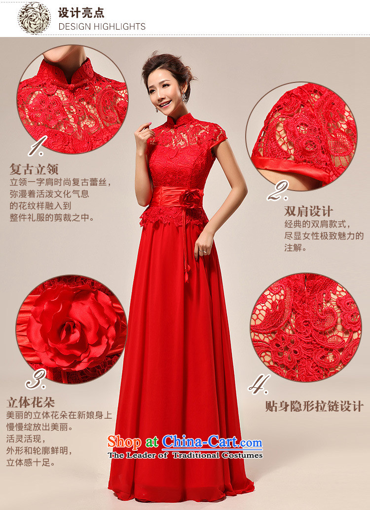 Yet the new 8D Color Optimization luxury sexy word shoulder red lace bride wedding dress XS7106 RED L picture, prices, brand platters! The elections are supplied in the national character of distribution, so action, buy now enjoy more preferential! As soon as possible.