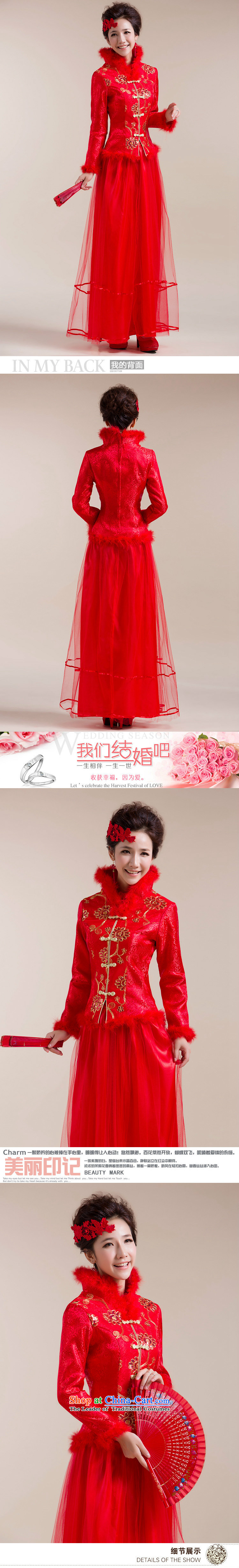 There is also a grand new optimized fluff high collar Chinese coin more thin layer of Tang Dynasty dress wedding dress XS7093 RED L picture, prices, brand platters! The elections are supplied in the national character of distribution, so action, buy now enjoy more preferential! As soon as possible.