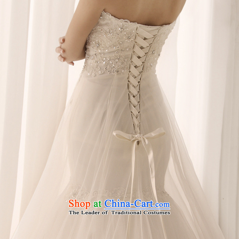 2015 new MTF Princess Mary Magdalene Chest straps wedding satin lace long tail crowsfoot diamond retro Korean s1389 wedding tail 173-L, 100cm full Chamber Fong shopping on the Internet has been pressed.