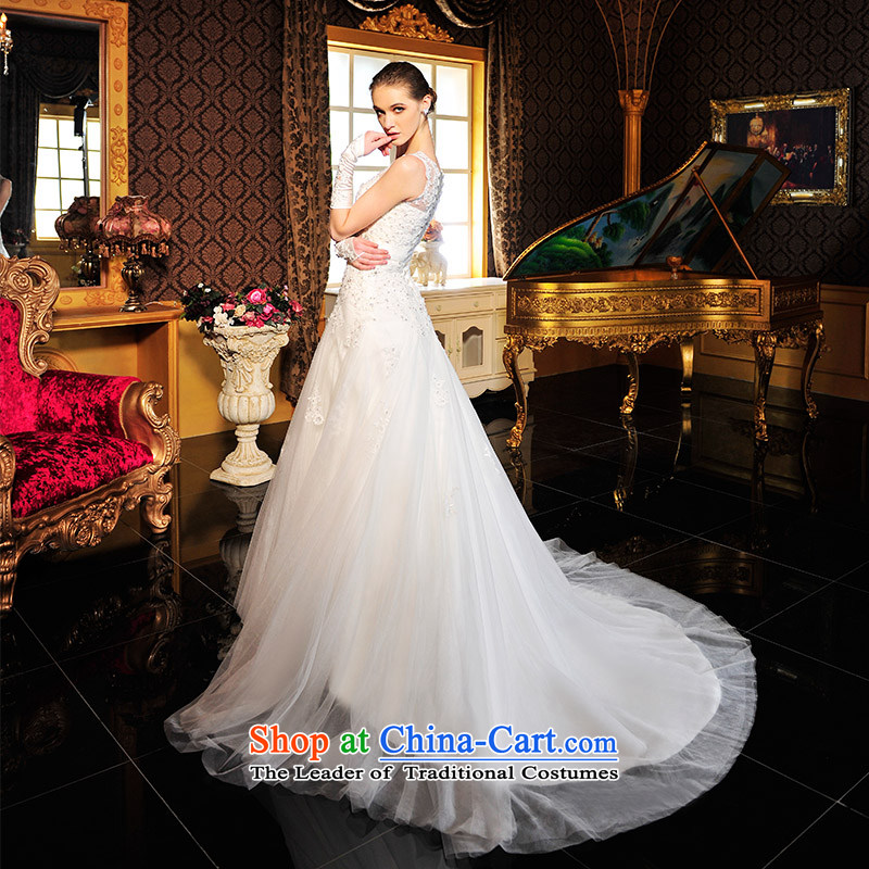 Full Chamber 2015F Fong new Korean history with chest wall translucent package wedding dresses shoulder straps marriages large tail s1361 tail 50cm 165-L, full Chamber Fong shopping on the Internet has been pressed.