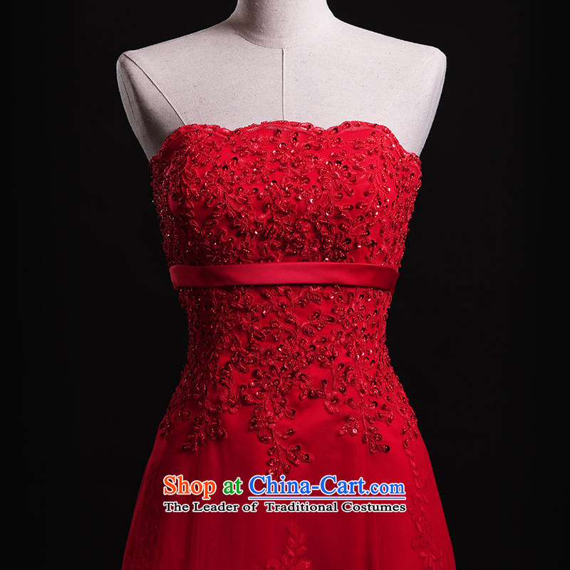 Full Chamber Fang 2015 new red wedding dresses S21433 A swing diamond lace custom wiping the bride dress large red chest to align, tailored, full Chamber Fong shopping on the Internet has been pressed.