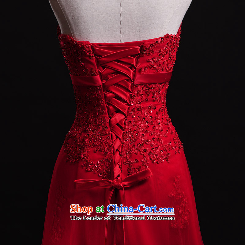 Full Chamber Fang 2015 new red wedding dresses S21433 A swing diamond lace custom wiping the bride dress large red chest to align, tailored, full Chamber Fong shopping on the Internet has been pressed.
