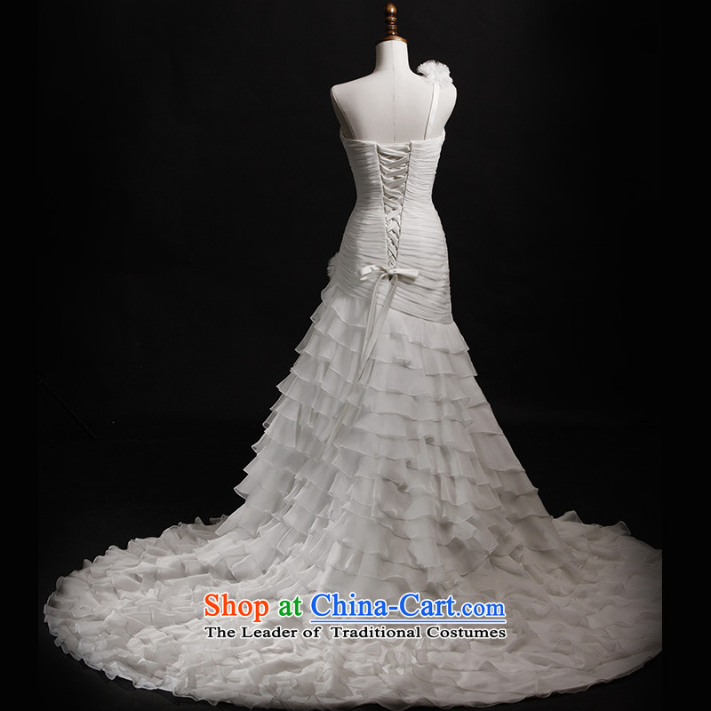 Full Chamber Fang 2015 new bride wedding dress shoulder crowsfoot tail lace white s860 custom omelet tail 165-M, 80 cm full Chamber Fong shopping on the Internet has been pressed.