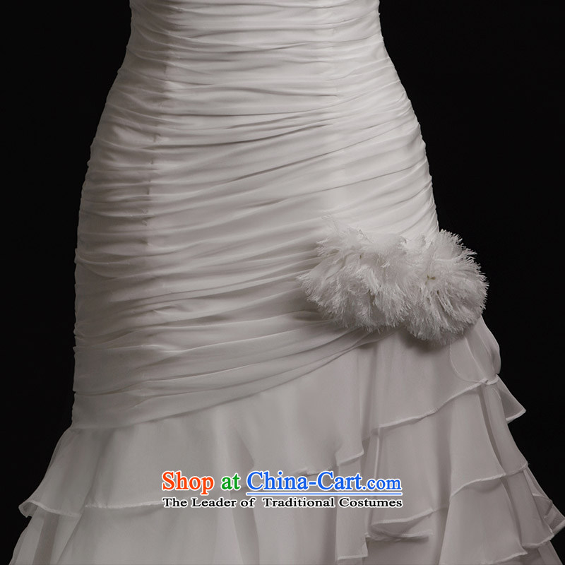 Full Chamber Fang 2015 new bride wedding dress shoulder crowsfoot tail lace white s860 custom omelet tail 165-M, 80 cm full Chamber Fong shopping on the Internet has been pressed.