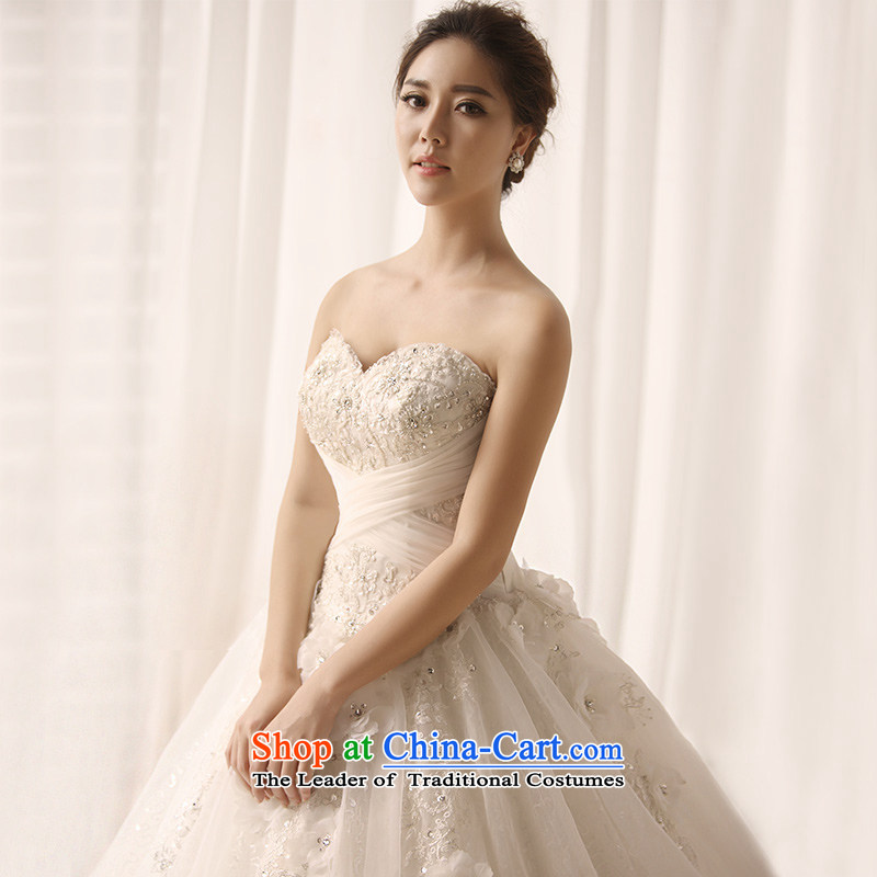 Full Chamber Fang 2015 new wedding dress wiping the chest of a cardioid chest clouds decorated Wedding Flower Handmade bride S1381 tail 60cm 173-L, full Chamber Fong shopping on the Internet has been pressed.