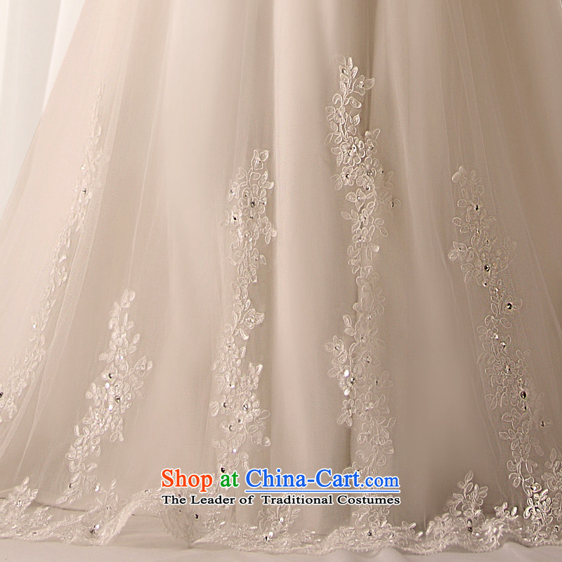 Full Chamber Fang 2015 new retro package shoulder wedding dresses S1399 wiping the chest A swing lace tail bride wedding ivory tail 50cm 173-S, full Chamber Fong shopping on the Internet has been pressed.