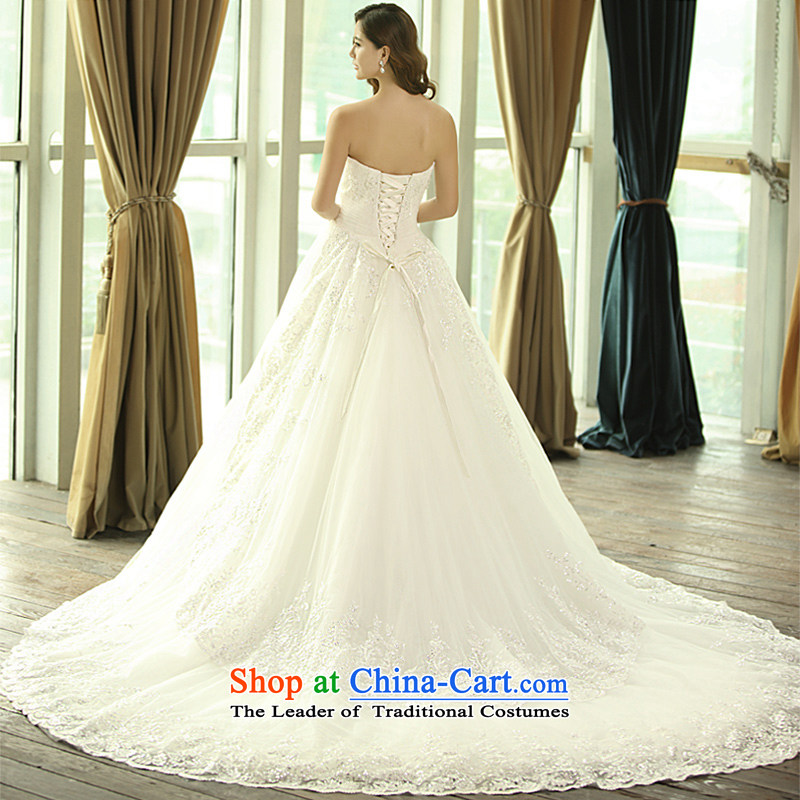 Full Chamber Fang 2015 new wedding dresses S1342 anointed chest lace V-Neck long tail winter bride wedding tail 100cm tailored, full Chamber Fong shopping on the Internet has been pressed.
