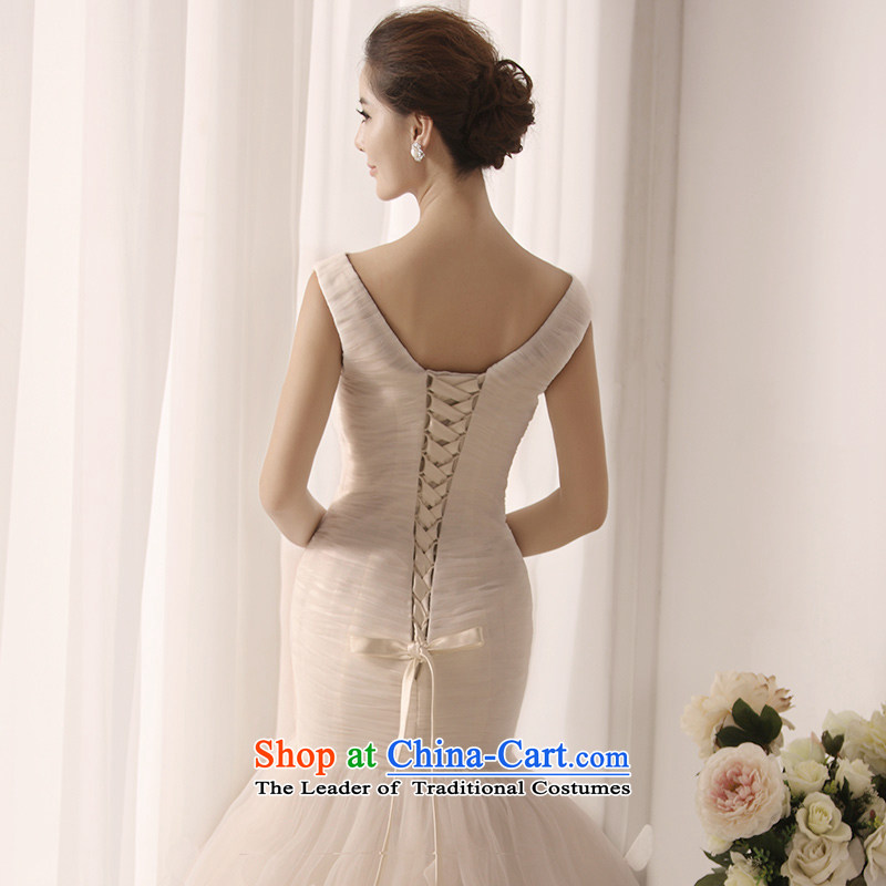 Full Chamber Fang 2015 new crowsfoot bon bon wedding dress shoulder straps, wedding sexy V-Neck S1390 tail 50cm tailored, full Chamber Fong shopping on the Internet has been pressed.