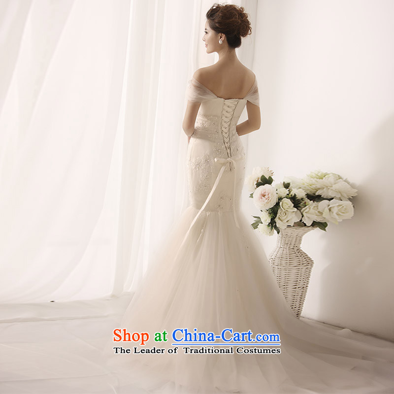 Full Chamber Fang 2015 new wedding dresses irrepressible word shoulder and sexy V tie tail crowsfoot wedding s1396 tail 30cm 173-XL, full Chamber Fong shopping on the Internet has been pressed.