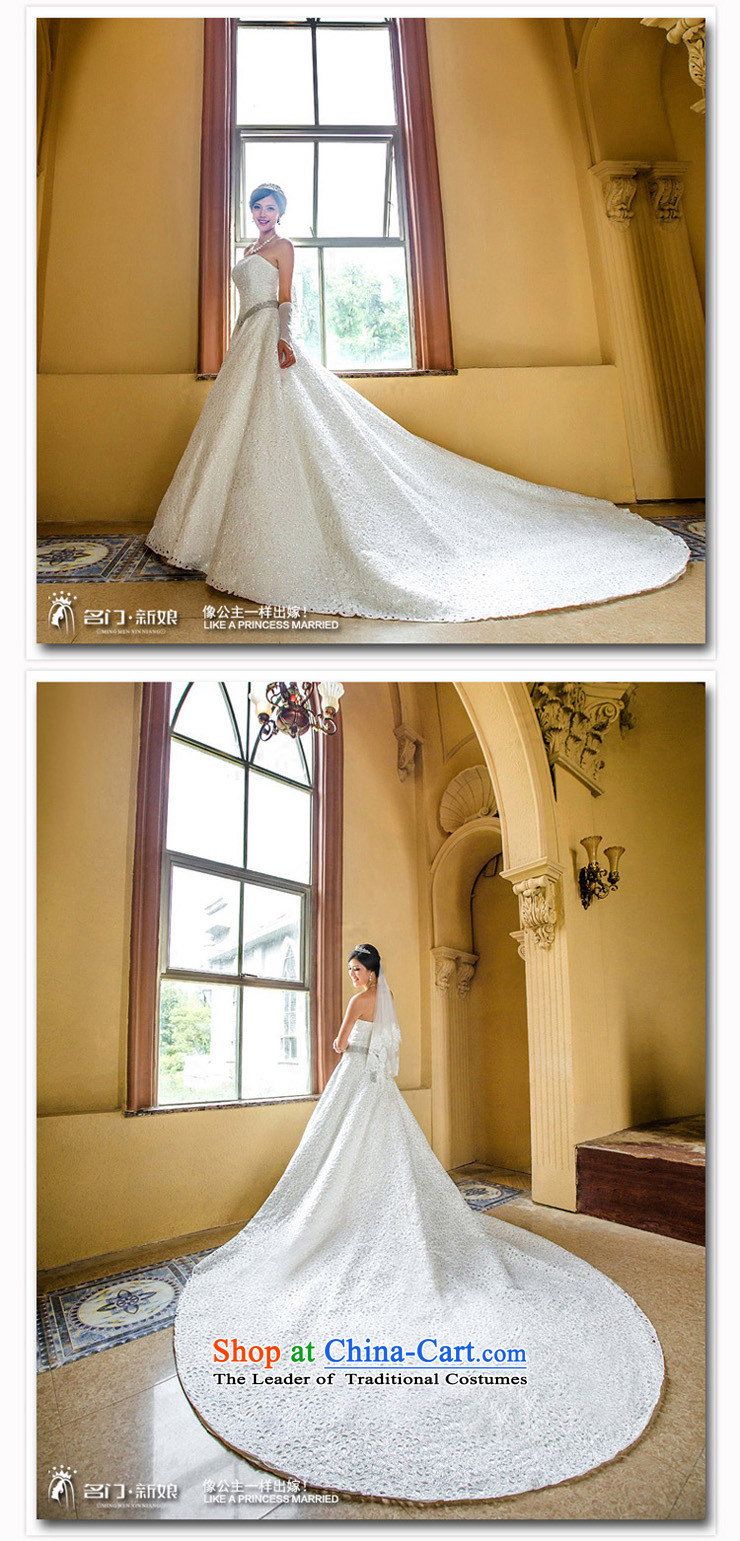 A satin lace deluxe tail new 2015 Korean Princess Mary Magdalene chest wedding dresses A993 white L picture, prices, brand platters! The elections are supplied in the national character of distribution, so action, buy now enjoy more preferential! As soon as possible.