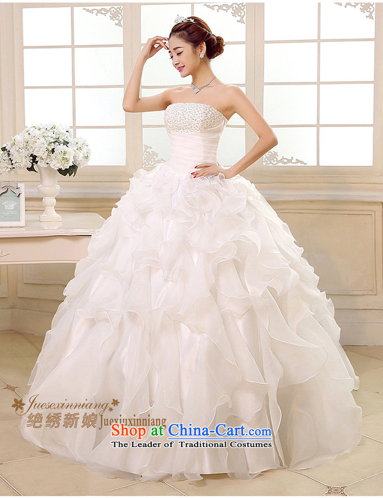 Embroidered bride Korean is wiping the chest wedding white strap to align the princess new bride dress in spring and summer 2015 Sau San video thin, marriage white L Code Suzhou shipment picture, prices, brand platters! The elections are supplied in the national character of distribution, so action, buy now enjoy more preferential! As soon as possible.