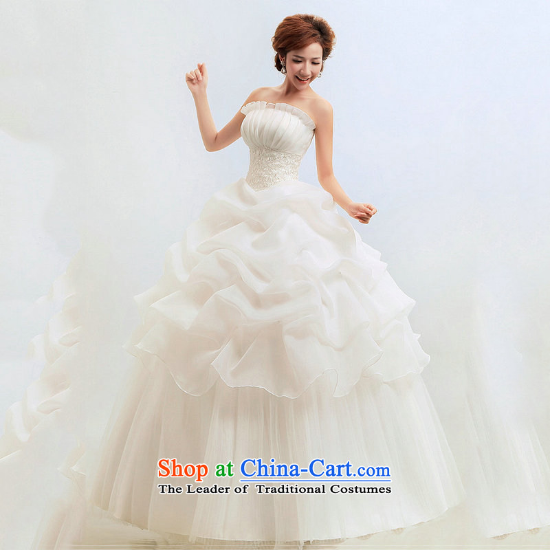 Optimize the new Korean Hong-wiping the chest to Princess graphics thin bon bon wedding dresses XS8055 m White M, Optimize Hong shopping on the Internet has been pressed.