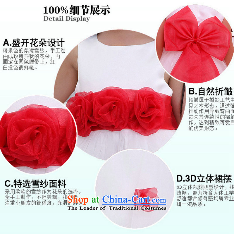 Optimize the performance of the new service-hong princess skirt Flower Girls skirt children wedding dresses XS8045 White 4 yards, optimizing Hong shopping on the Internet has been pressed.