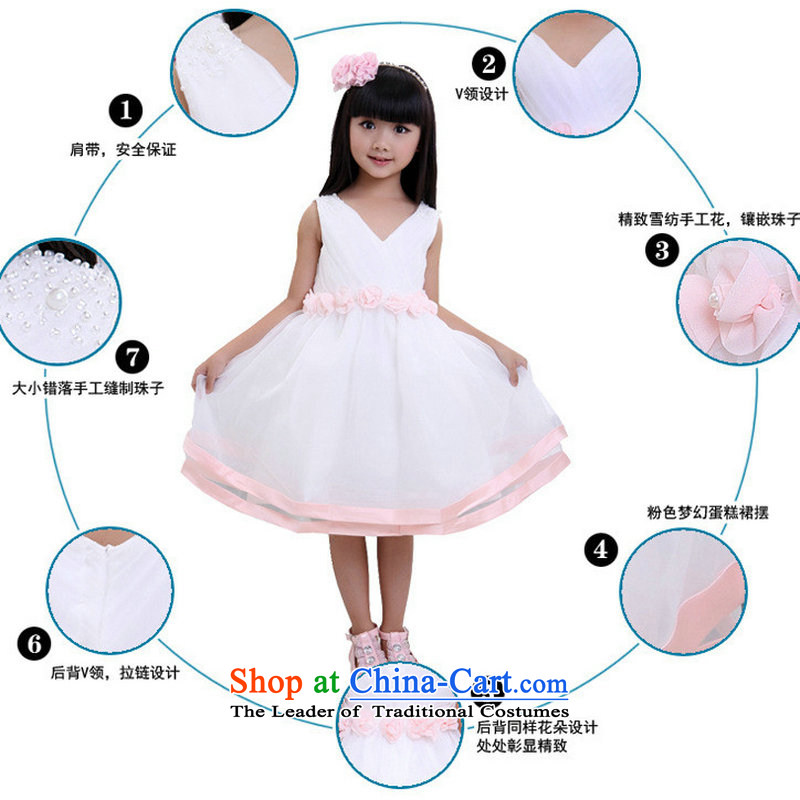 Optimize the new Children Hong-wedding dresses children performances will replace XS8047 birthday White 8 Philip, optimize , , , shopping on the Internet