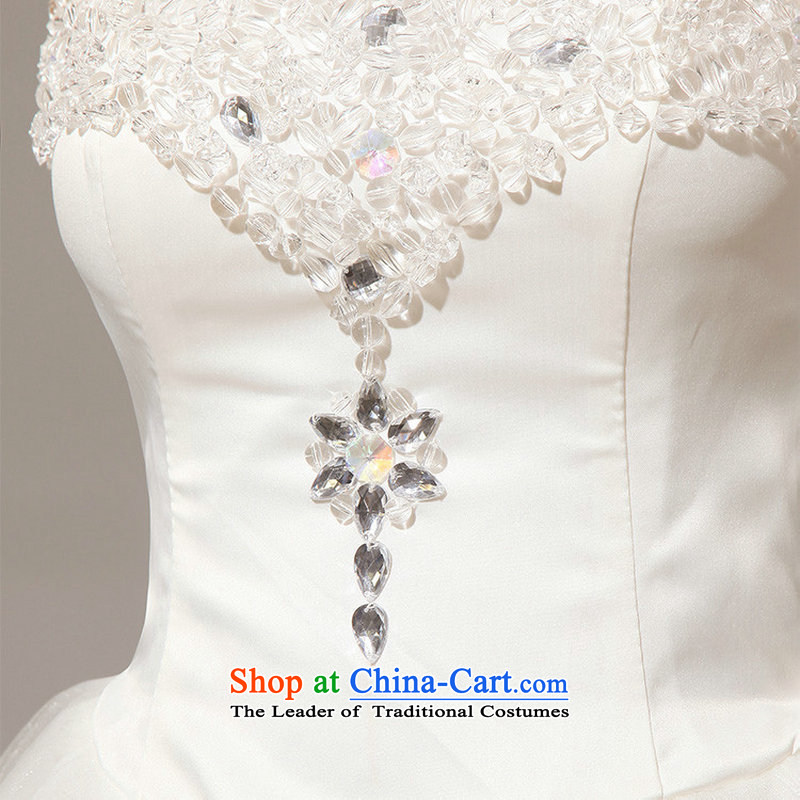 Optimize video new anointed chest Korean lace crystal diamond bon bon wedding dresses XS8060 m White M, Optimize Hong shopping on the Internet has been pressed.
