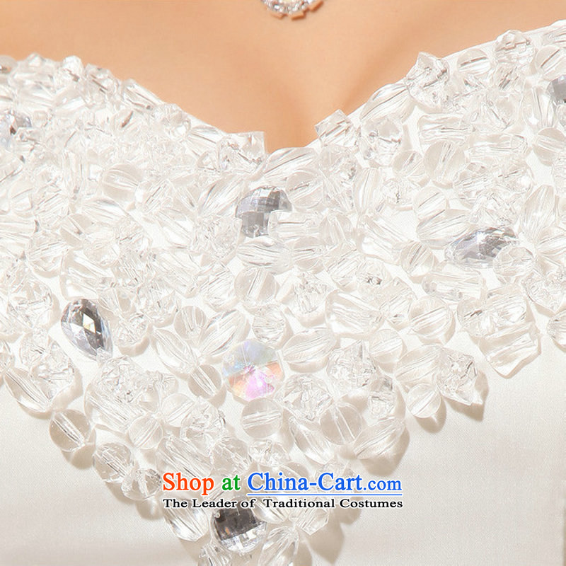 Optimize video new anointed chest Korean lace crystal diamond bon bon wedding dresses XS8060 m White M, Optimize Hong shopping on the Internet has been pressed.