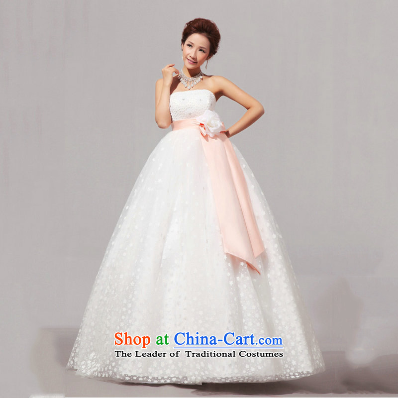 Optimize video new Korean Top Loin align ribbons pregnant women with chest wedding XS8050 white L, Optimize Hong shopping on the Internet has been pressed.