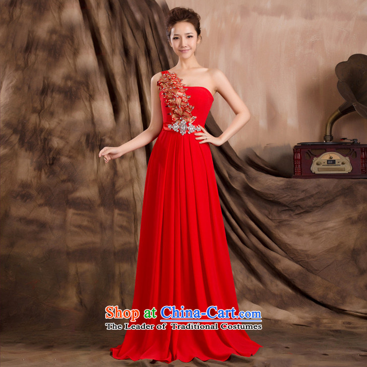 2014 New Shared Keun guijin shoulder stereo flowers dress to align graphics thin Princess Bride long skirt K680 presided over large red L code from Suzhou shipment picture, prices, brand platters! The elections are supplied in the national character of distribution, so action, buy now enjoy more preferential! As soon as possible.