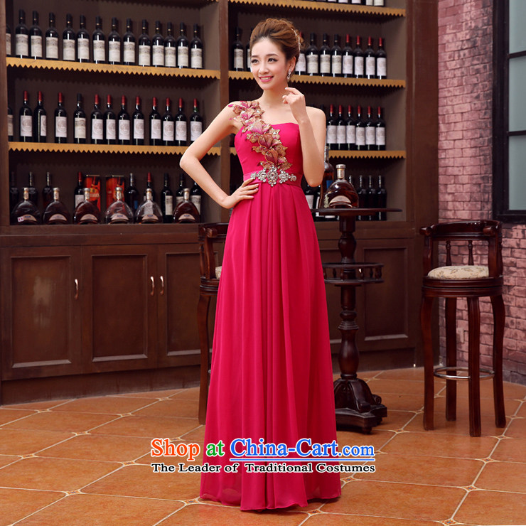 2014 New Shared Keun guijin shoulder stereo flowers dress to align graphics thin Princess Bride long skirt K680 presided over large red L code from Suzhou shipment picture, prices, brand platters! The elections are supplied in the national character of distribution, so action, buy now enjoy more preferential! As soon as possible.