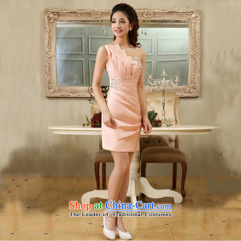 Optimize the new Korean version of Dr Philip WONG Sau San on chip Princess Bride wedding dresses bows XS8057 pink S, optimized to serve Hong shopping on the Internet has been pressed.
