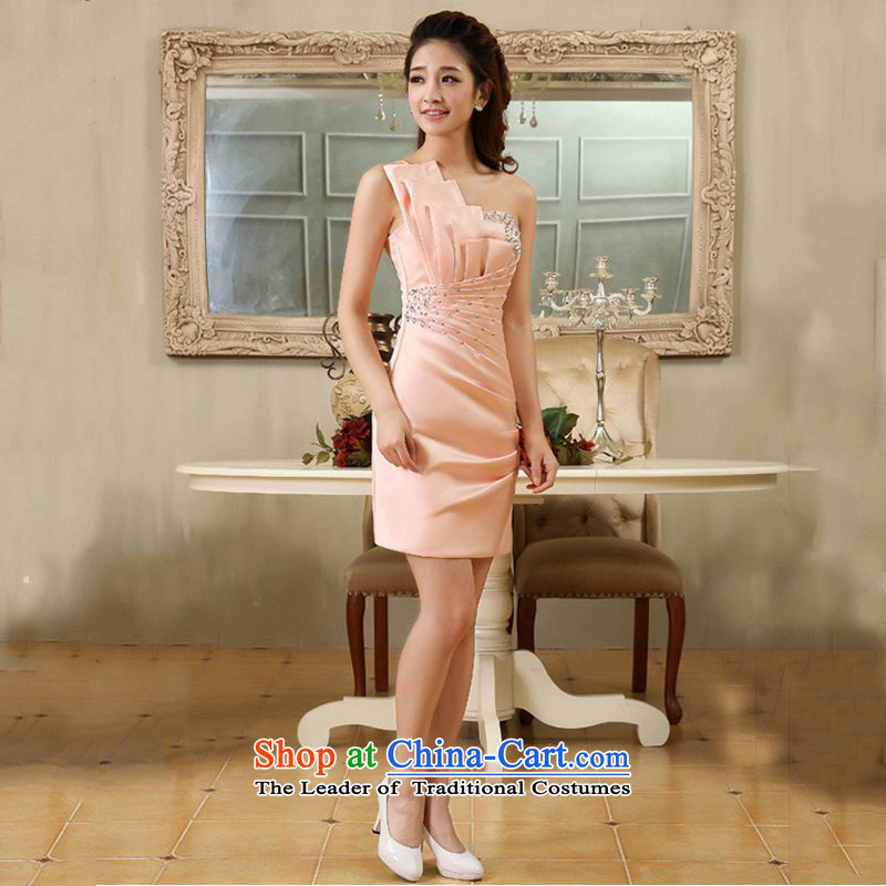 Optimize the new Korean version of Dr Philip WONG Sau San on chip Princess Bride wedding dresses bows XS8057 pink S, optimized to serve Hong shopping on the Internet has been pressed.