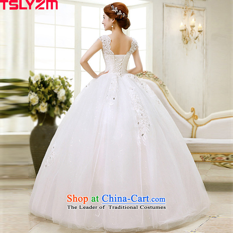 Tslyzm wedding dresses autumn 2015 Summer new marriages a field package shoulders lace V-neck to align the Korean style wedding dress white s,tslyzm,,, shopping on the Internet