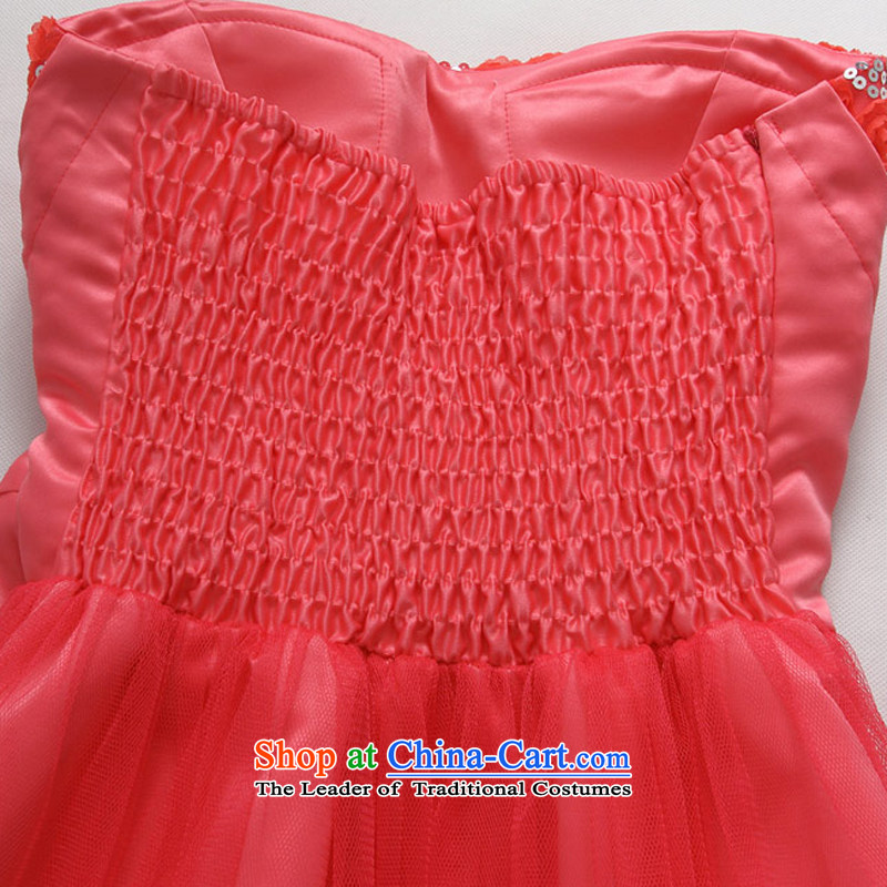 Of the glued to the Princess Mary Magdalene chest small rose by 2015 under the auspices of Korean dress short of marriage banquet bride bridesmaid sister humorous wedding dress 4,962 cherry red code, Eiffel XXXL glued to the , , , shopping on the Internet