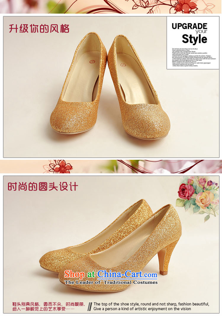 Doi m qi marriage shoes wedding dress shoes shoes bride shoes marriage the the high-heel shoes banquet shoes gold shoe stage performances shoes gold 38 pictures, prices, brand platters! The elections are supplied in the national character of distribution, so action, buy now enjoy more preferential! As soon as possible.