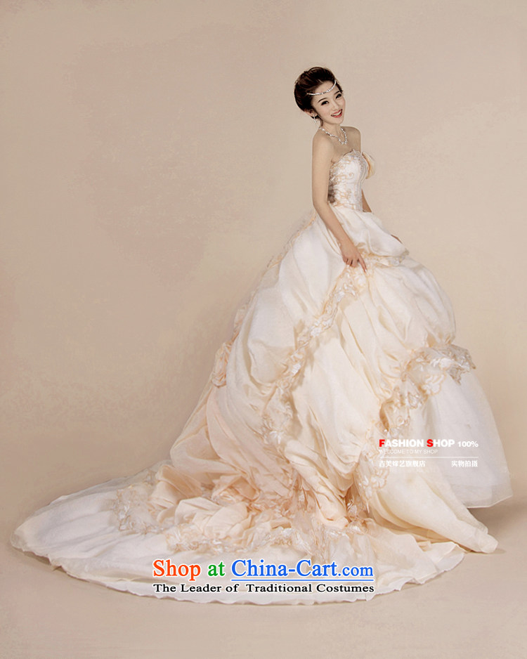 Wedding dress Kyrgyz-american married new anointed arts 2015 Chest Korean wedding HT3557 tail bride wedding champagne color XL Photo, prices, brand platters! The elections are supplied in the national character of distribution, so action, buy now enjoy more preferential! As soon as possible.