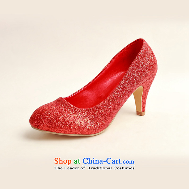 Doi m qi marriage shoes wedding dress shoes shoes bride shoes marriage the the high-heel shoes banquet shoes red shoes stage performances shoes DXZ1008 red 37, Demi Moor Qi , , , shopping on the Internet