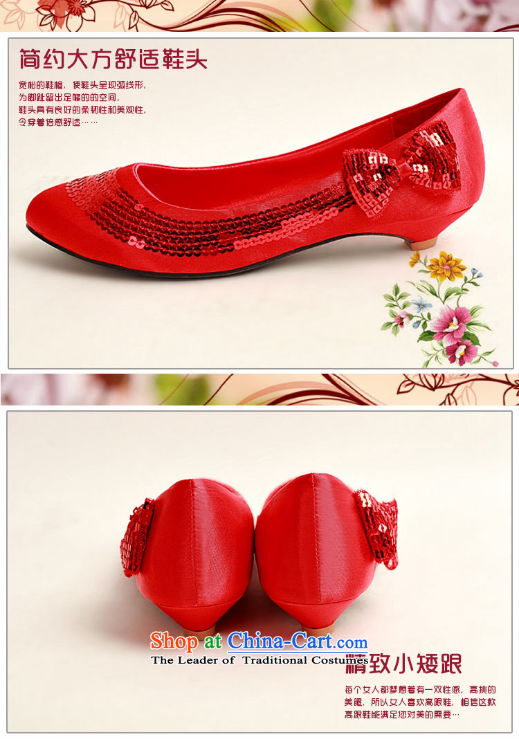 Doi m qi marriages red flash chip side sweet bow tie red shoes, low root marriage, simple, elegant engraving wild DXZ1009 red 35 pictures, prices, brand platters! The elections are supplied in the national character of distribution, so action, buy now enjoy more preferential! As soon as possible.