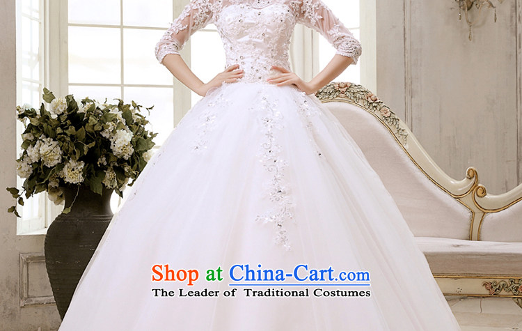 Align the shoulder of the word tslyzm to drag the tail wedding dresses 2015 autumn and winter in new long-sleeved marriages water drilling lace skirt to align the white M picture, prices, brand platters! The elections are supplied in the national character of distribution, so action, buy now enjoy more preferential! As soon as possible.