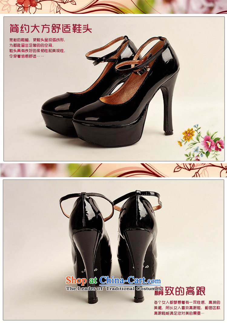 Doi m qi 2014 womens single new varnished leather shoes, smooth sparkling, luxury waterproof shoes marriage bride desktop black shoes, round head high heels black 35 pictures, prices, brand platters! The elections are supplied in the national character of distribution, so action, buy now enjoy more preferential! As soon as possible.